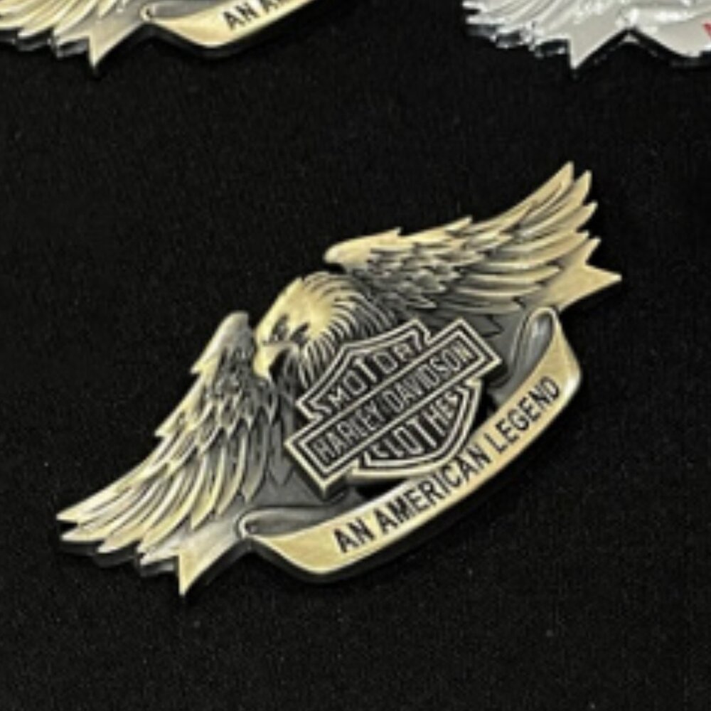 Harley Davidson Eagle Metal Badge Emblem Gas Fuel Tank Decal An American Legend